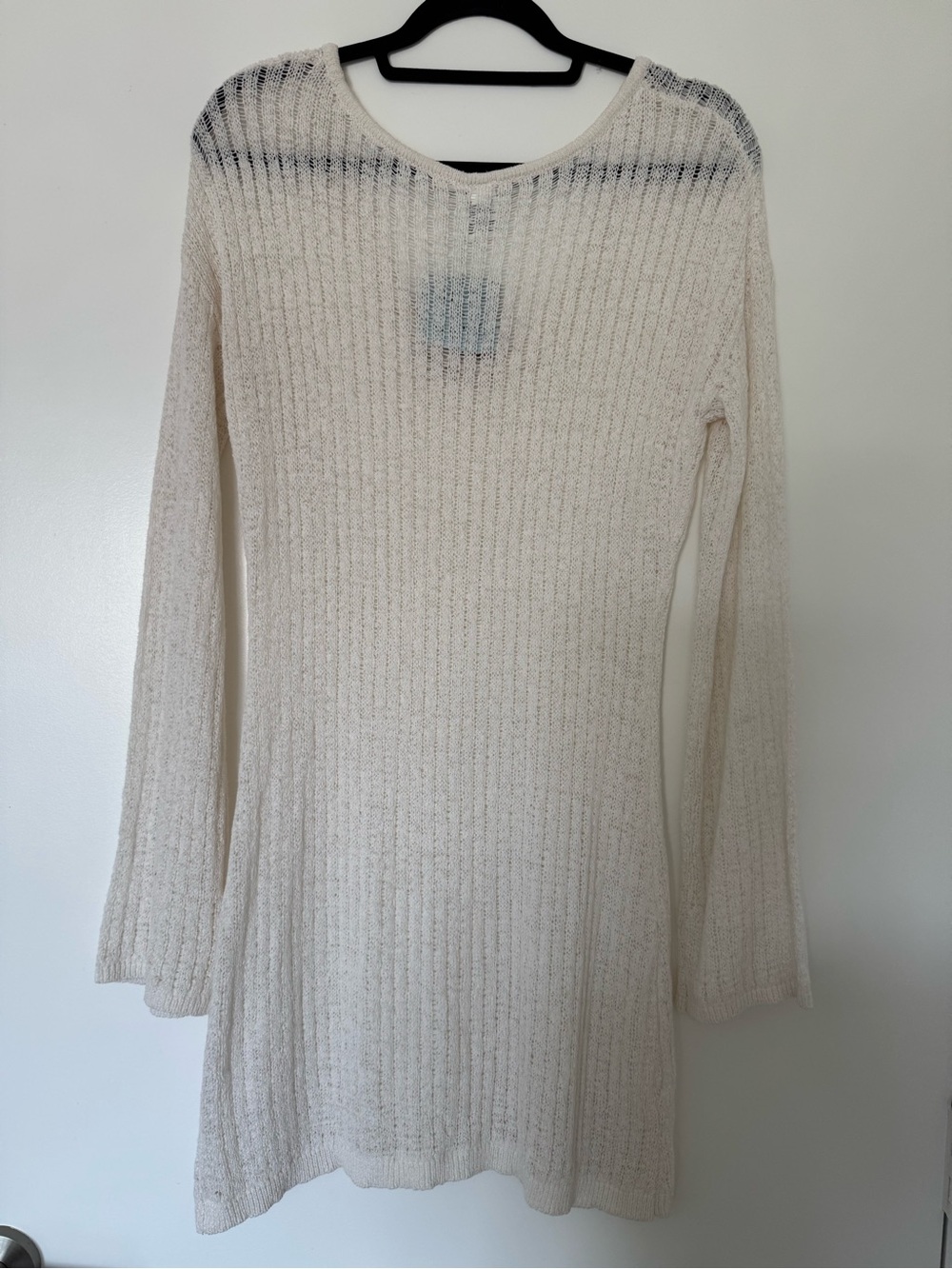 NWT Shade & Shore White Beach Swim Cover Up Long Sleeve Dress Size 4
